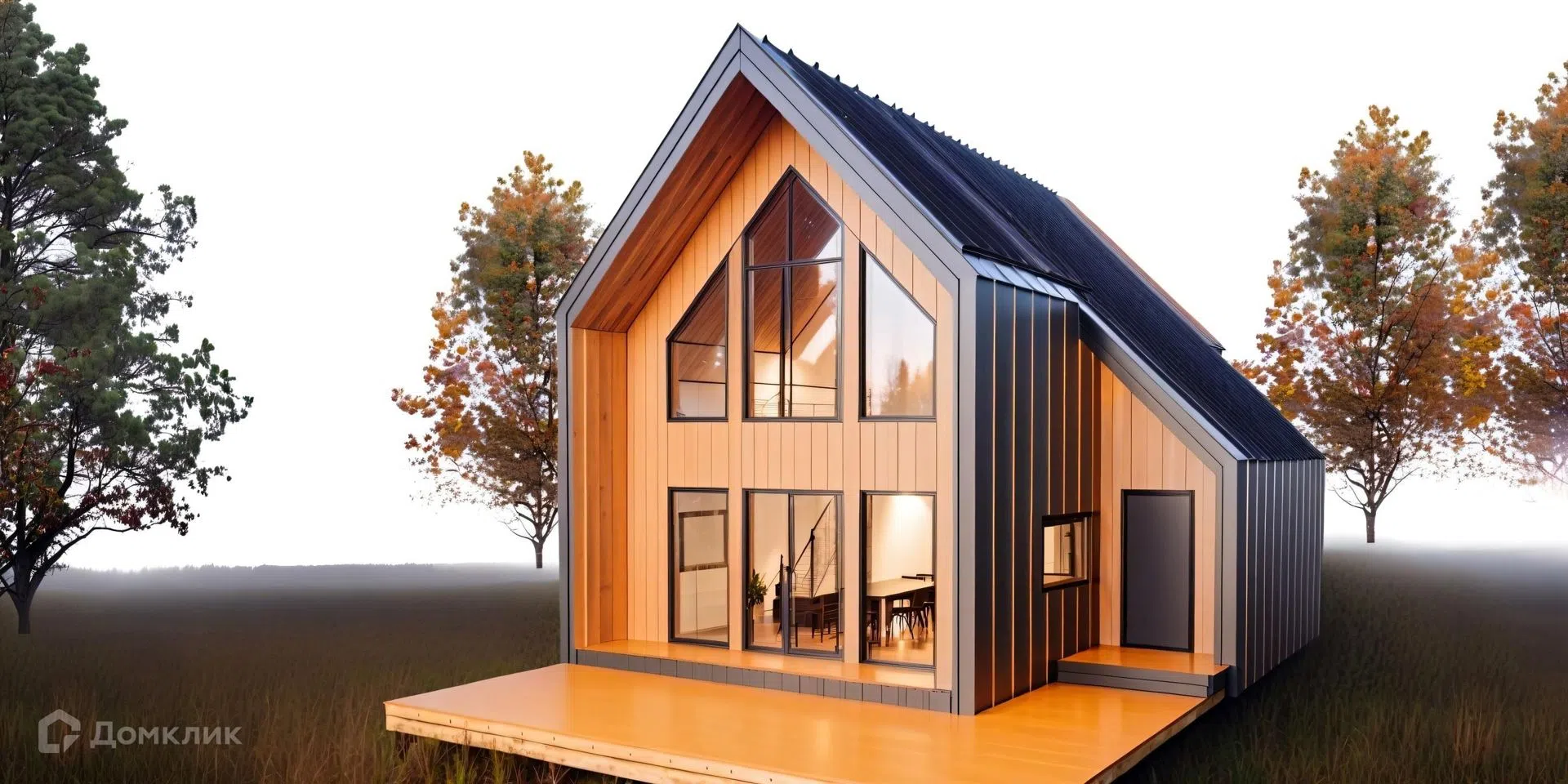 Проект дома «Барн-105» компании Smart Family Home из материала Каркасный дом площадью 105м² под ключ за 4950000₽ в Луганске | 2 этажа, 3 спальни, 2 санузла – Домклик