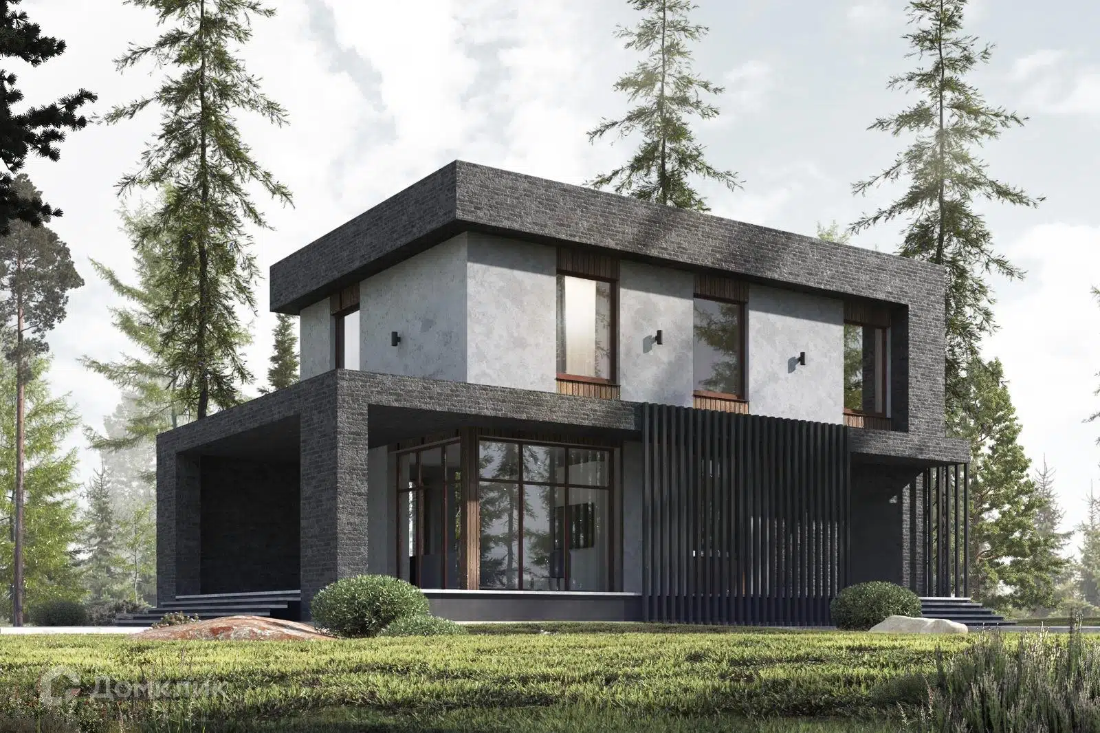 Проект дома «КП-159» компании Каркас Поволжья из материала Керамические блоки площадью 159м² под ключ за 11200000₽ в Донецке | 2 этажа, 3 спальни, 3 санузла – Домклик