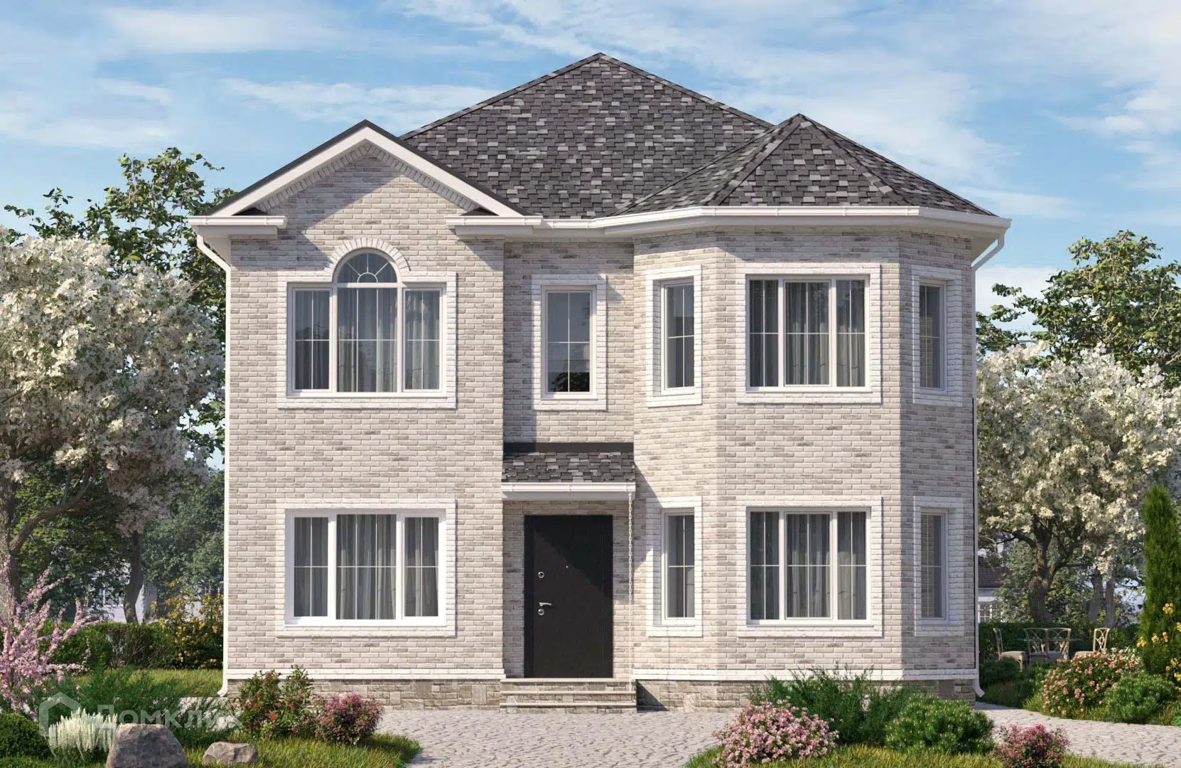 Проект дома «Проект №159» компании Новация из материала Керамические блоки площадью 154м² под ключ за 8470000₽ в Донецке | 2 этажа, 4 спальни, 2 санузла – Домклик