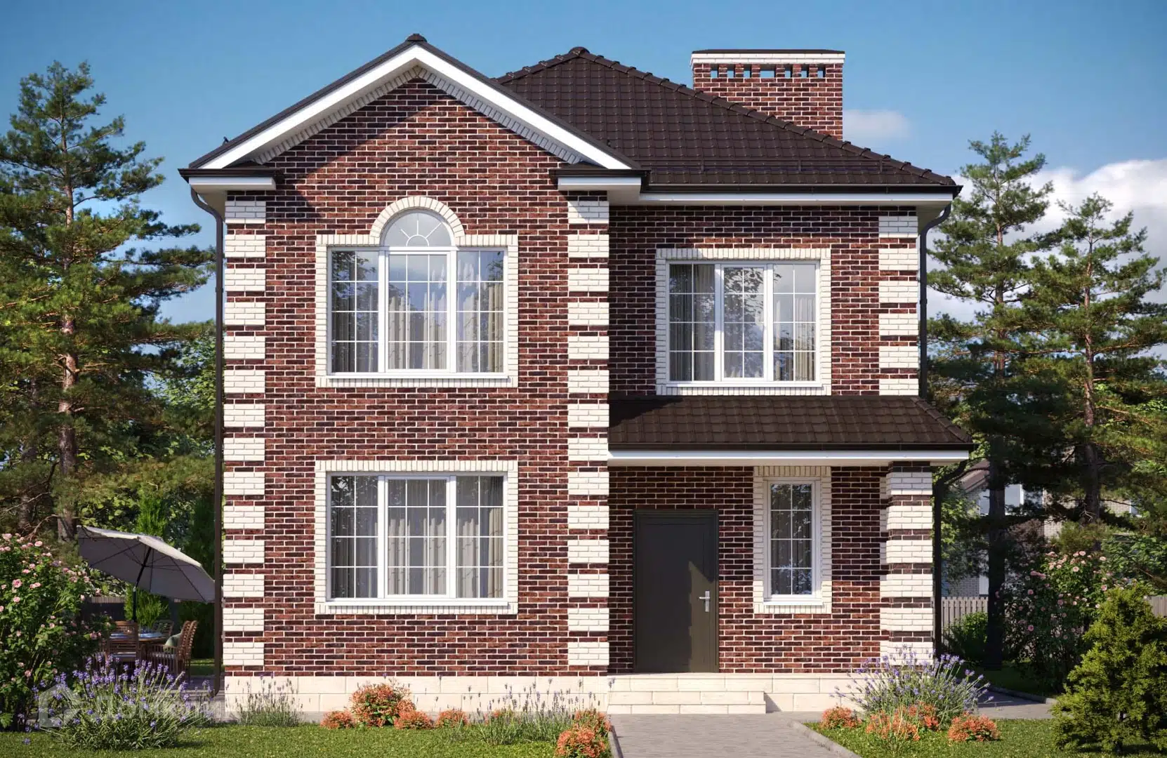 Проект дома «Проект №224» компании Новация из материала Керамические блоки площадью 153м² под ключ за 8415000₽ в Донецке | 2 этажа, 4 спальни, 2 санузла – Домклик