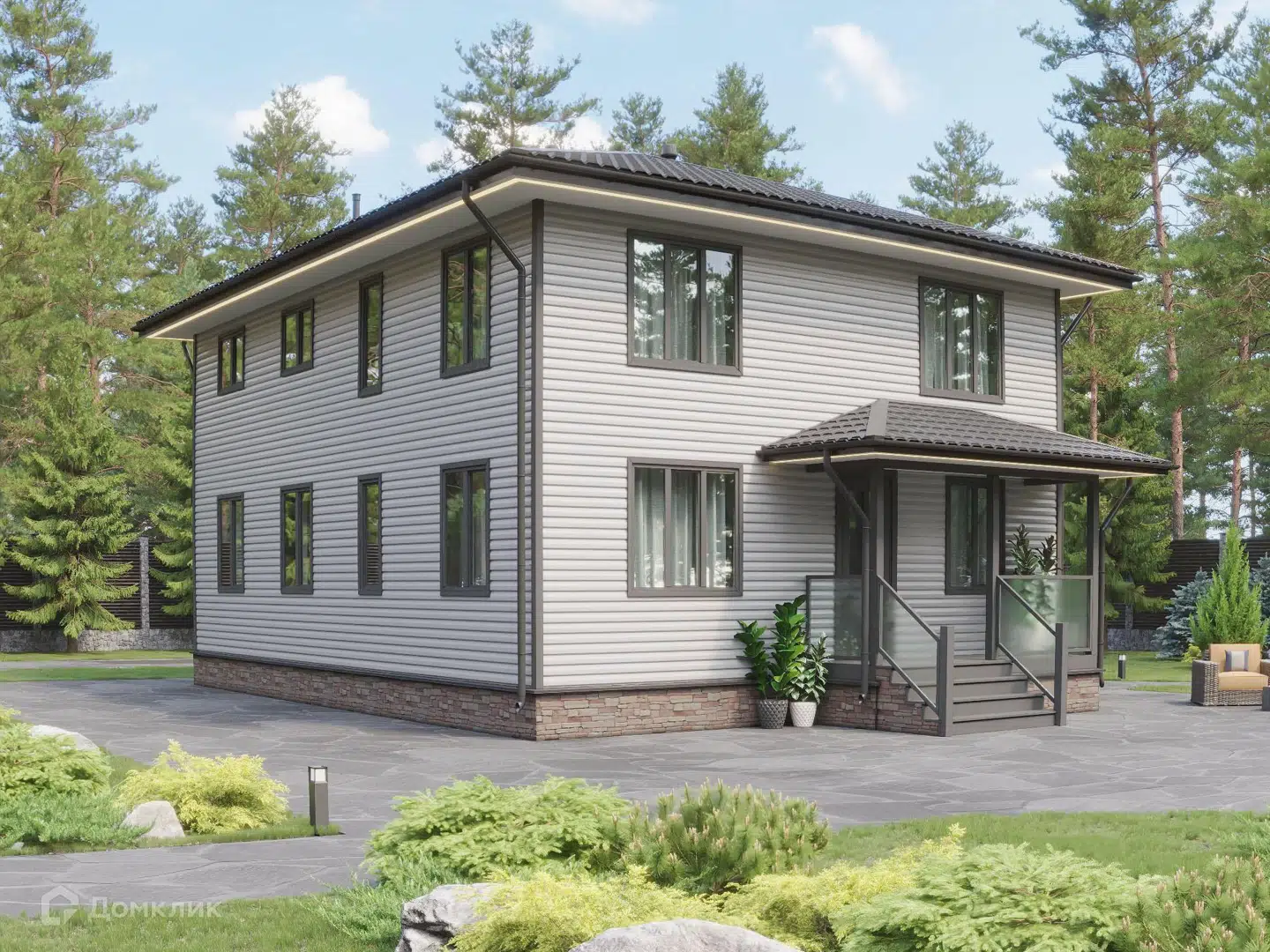 Проект дома «Викинг - 7 К-200 11,5х9 м (Заходи и Живи) В» компании Теремъ из материала Каркасный дом площадью 175.6м² под ключ за 10664129₽ в Луганске | 2 этажа, 5 спален, 3 санузла – Домклик