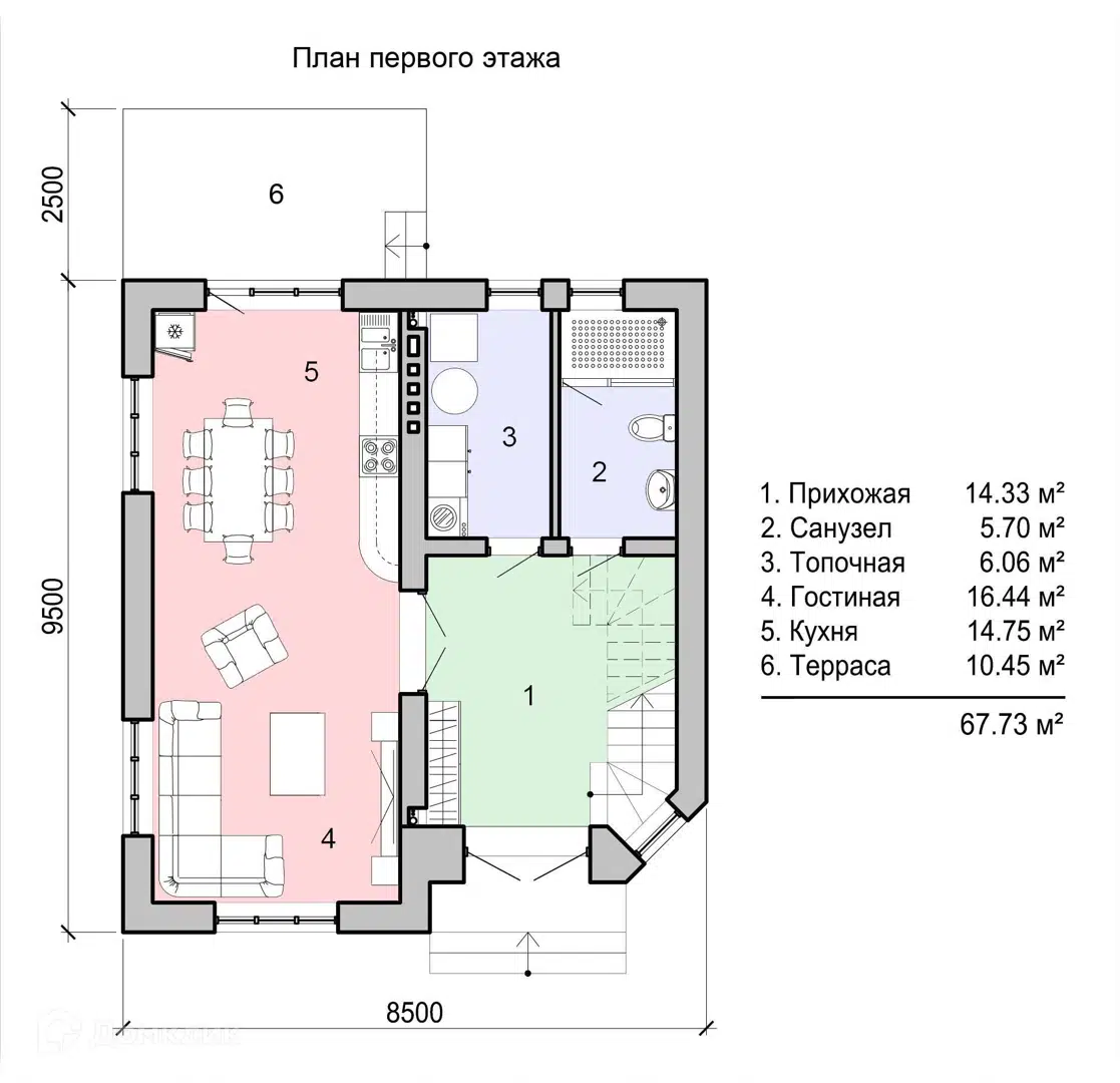 Планировка 1 этаж этажа