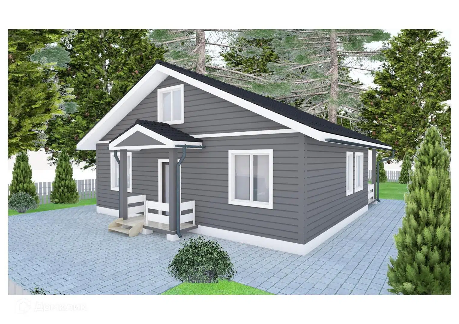 Проект дома «Бенита "Семейный"» компании ИП САРГИСЯН ОВАНЕС БЕНИАМИНОВИЧ из материала Профилированный брус площадью 120м² под ключ за 5670000₽ в Донецке | 1 этаж, 3 спальни, 1 санузел – Домклик