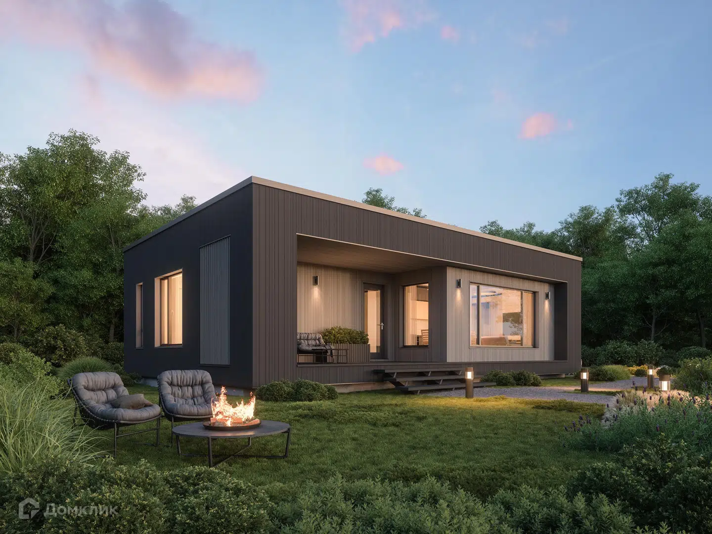 Проект дома «Техас R96» компании ООО «ТЕХНОЛОГИЯ СОВРЕМЕННОГО ДОМА» из материала Каркасный дом площадью 96м² под ключ за 4968236₽ в Донецке | 1 этаж, 3 спальни, 2 санузла – Домклик