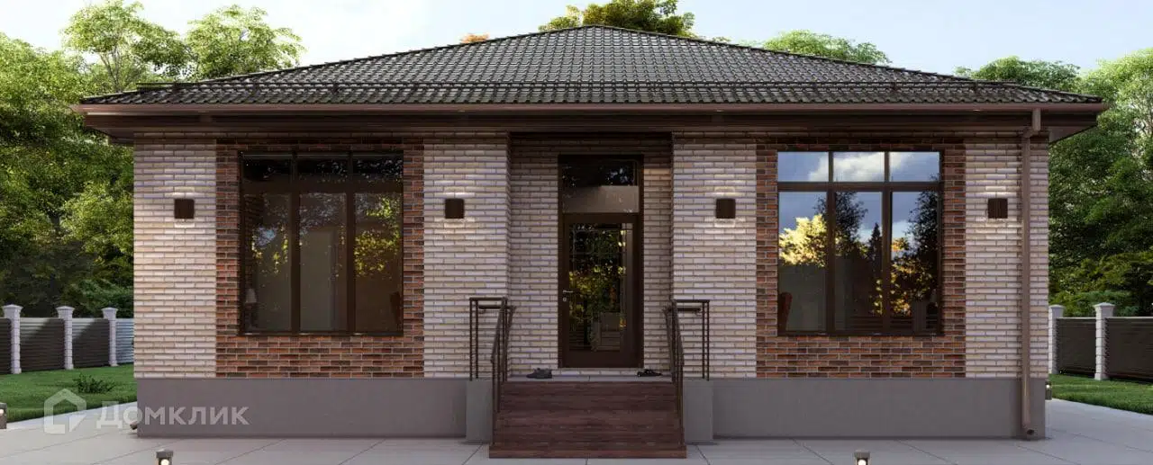 Проект дома «Победа-2» компании СК «ОСНОВАСИТИ» из материала Кирпич площадью 115.2м² под ключ за 6500000₽ в Донецке | 1 этаж, 3 спальни, 2 санузла – Домклик