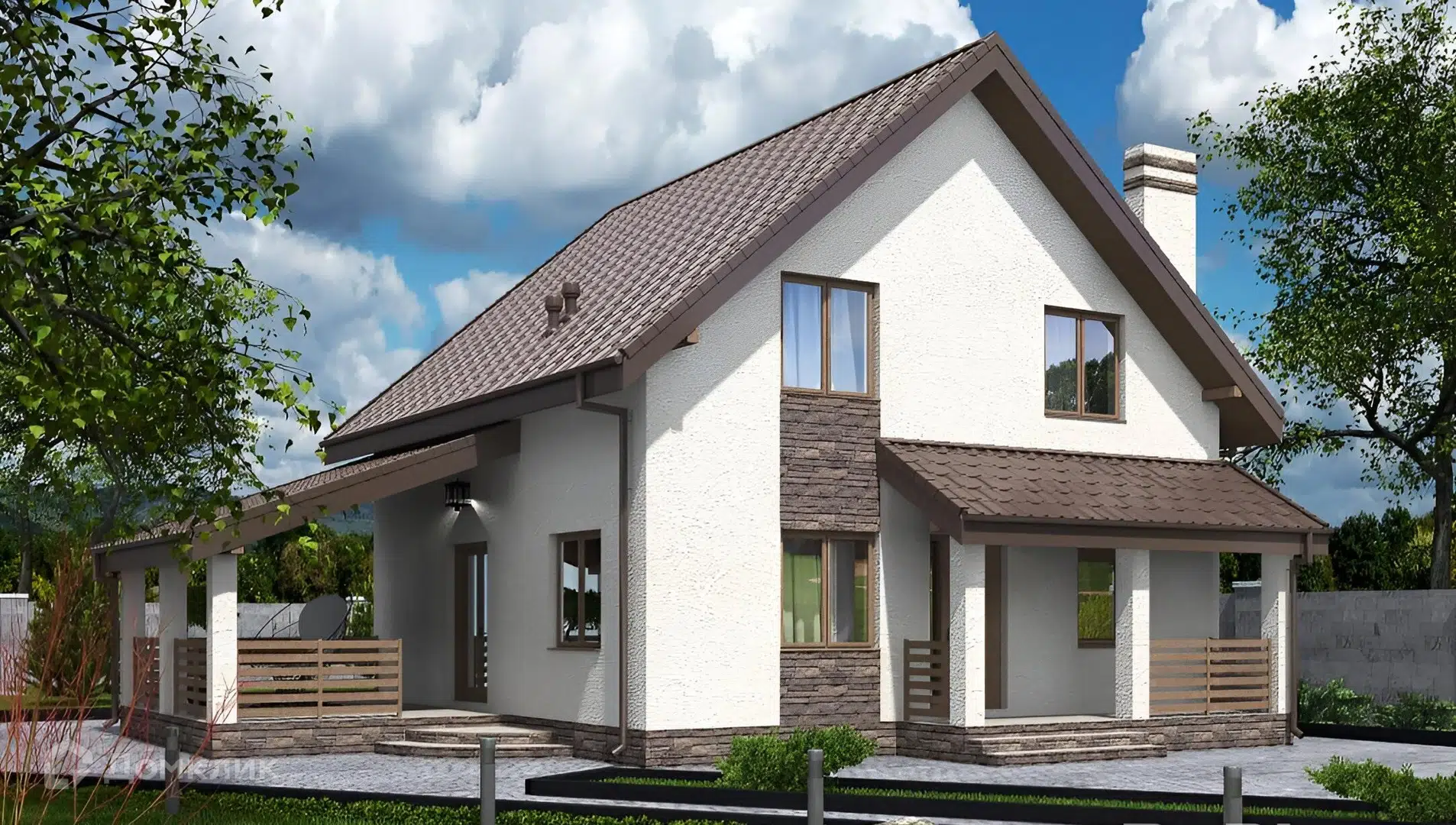 Проект дома «JG 150» компании Строительство малоэтажных домов из материала Газобетонные блоки площадью 150м² под ключ за 6000000₽ в Луганске | 2 этажа, 4 спальни, 3 санузла – Домклик