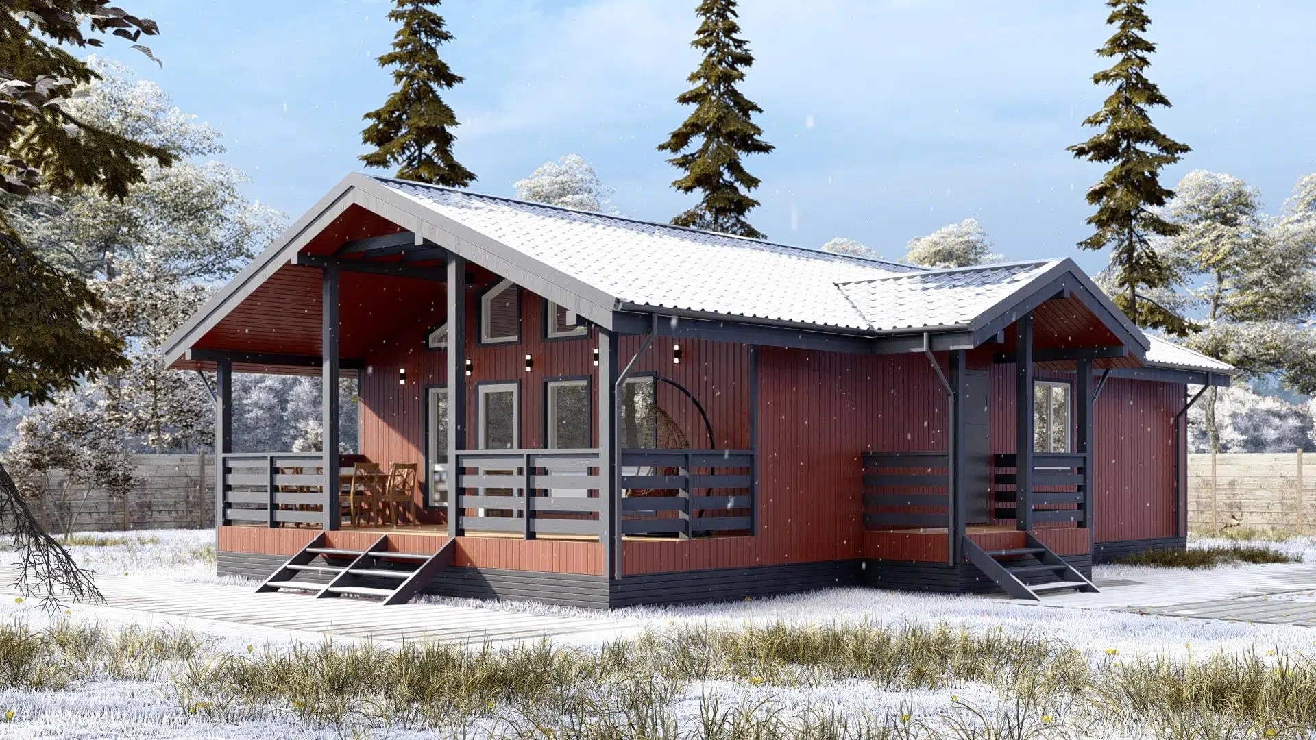 Проект дома «Ольборг» компании ООО «СТРОЙ-КОМФОРТ» из материала Каркасный дом площадью 110.2м² под ключ за 4904000₽ в Донецке | 1 этаж, 3 спальни, 2 санузла – Домклик