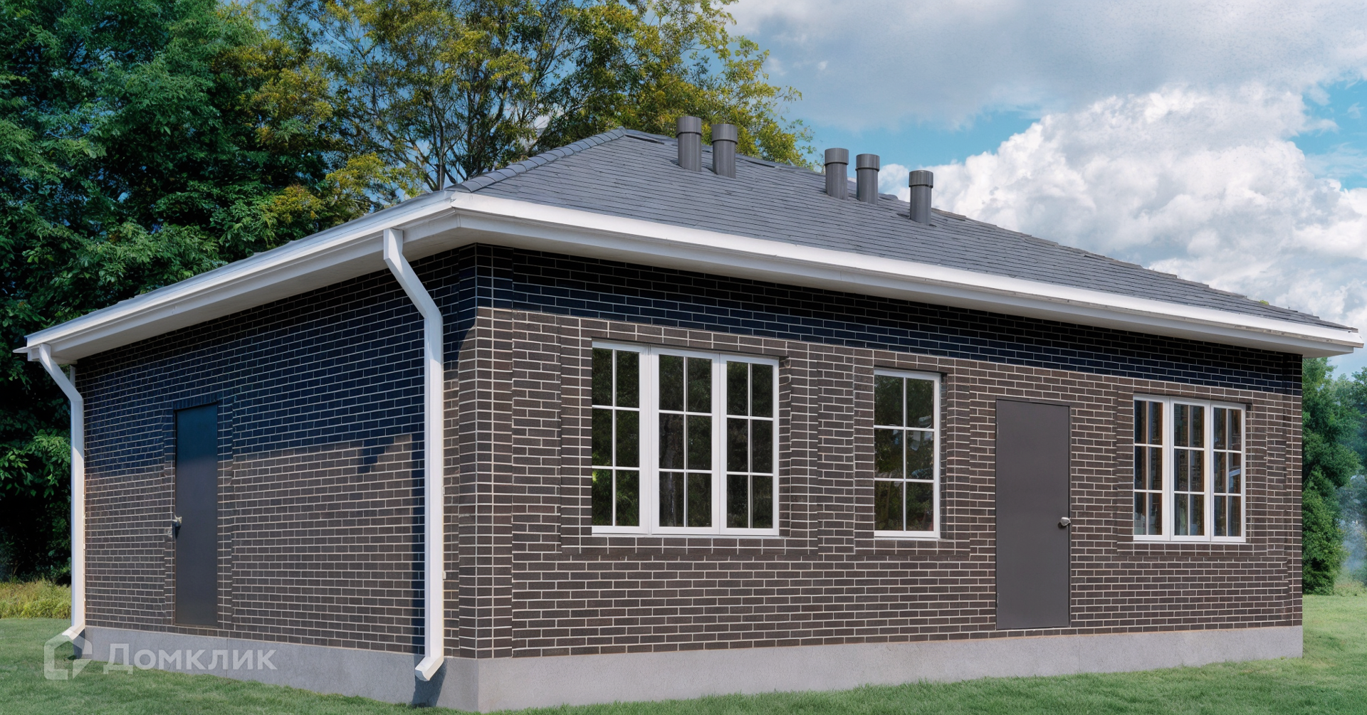 Проект дома «DVA2» компании ИП Оганнисян Оганнес Вачаганович из материала Газобетонные блоки площадью 71.45м² под ключ за 6635000₽ в Донецке | 1 этаж, 3 спальни, 2 санузла – Домклик