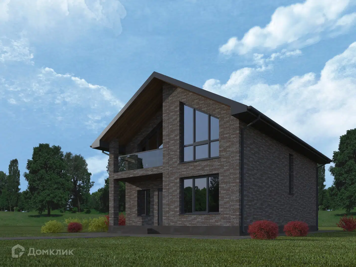 Проект дома «двухэтажный дом ДМ-1» компании Новострой из материала Газобетонные блоки площадью 148.7м² под ключ за 7510000₽ в Донецке | 2 этажа, 4 спальни, 2 санузла – Домклик
