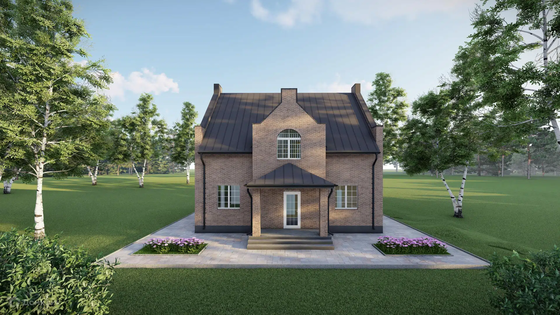 Проект дома «Дом Б035» компании 160 квадратных метров из материала Газосиликатные блоки площадью 160.1м² под ключ за 7675000₽ в Донецке | 2 этажа, 4 спальни, 2 санузла – Домклик