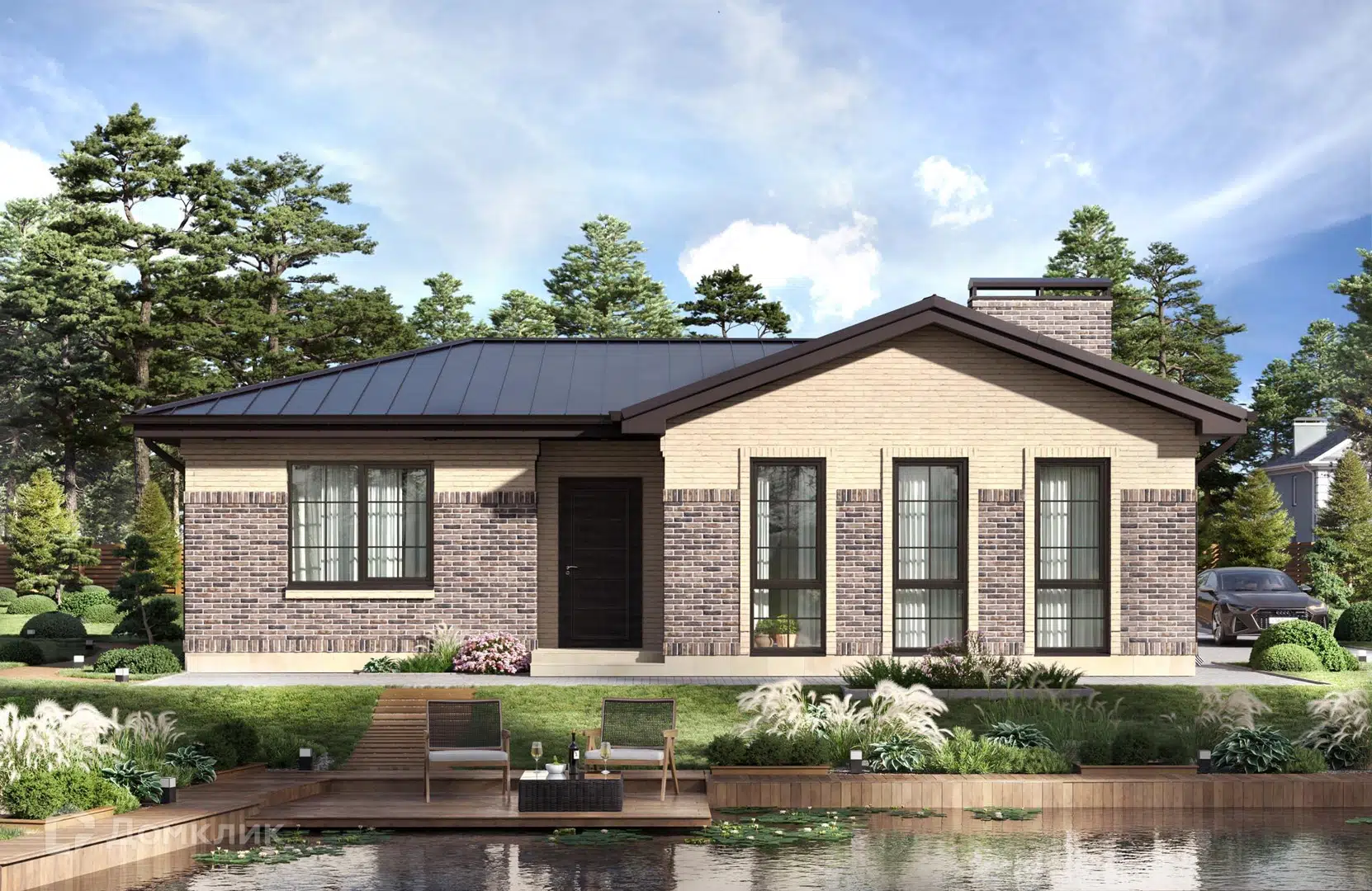 Проект дома «Проект №292-2» компании Новация из материала Керамические блоки площадью 122м² под ключ за 7344000₽ в Донецке | 1 этаж, 3 спальни, 2 санузла – Домклик