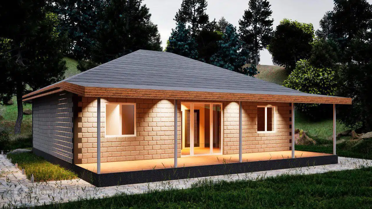 Проект дома «Флагман» компании ИП Киндиченко Андрей Геннадьевич из материала Теплобетон площадью 131м² под ключ за 8100000₽ в Донецке | 1 этаж, 3 спальни, 1 санузел – Домклик