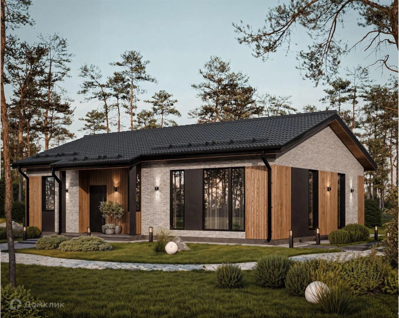 Проект дома «AMIANA» компании TAN HOUSE из материала Газобетонные блоки площадью 125м² под ключ за 8580000₽ в Луганске | 1 этаж, 3 спальни, 2 санузла – Домклик
