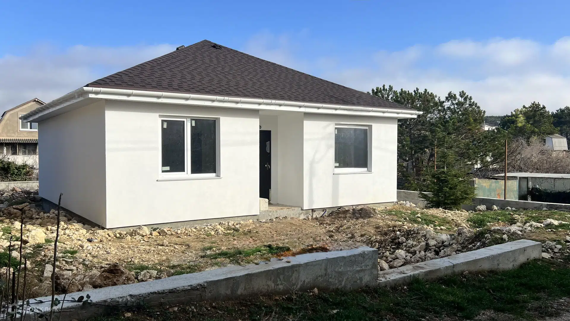 Проект дома «Доверие» компании Сапфир из материала SIP-панели площадью 68м² под ключ за 4490000₽ в Донецке | 1 этаж, 3 спальни, 2 санузла – Домклик