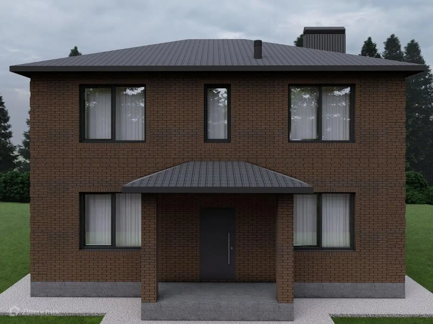 Проект дома «БРАИТ-100» компании ООО СК «БРАИТ ГРУПП» из материала Кирпич площадью 138.4м² под ключ за 7050000₽ в Донецке | 2 этажа, 5 спален, 2 санузла – Домклик