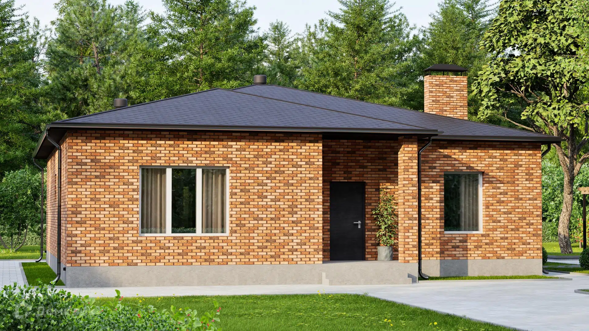 Проект дома «Жилой Дом DC-130» компании ИП Саакян Андраник Мартикович из материала Газобетонные блоки площадью 130.03м² под ключ за 7800000₽ в Донецке | 1 этаж, 3 спальни, 2 санузла – Домклик