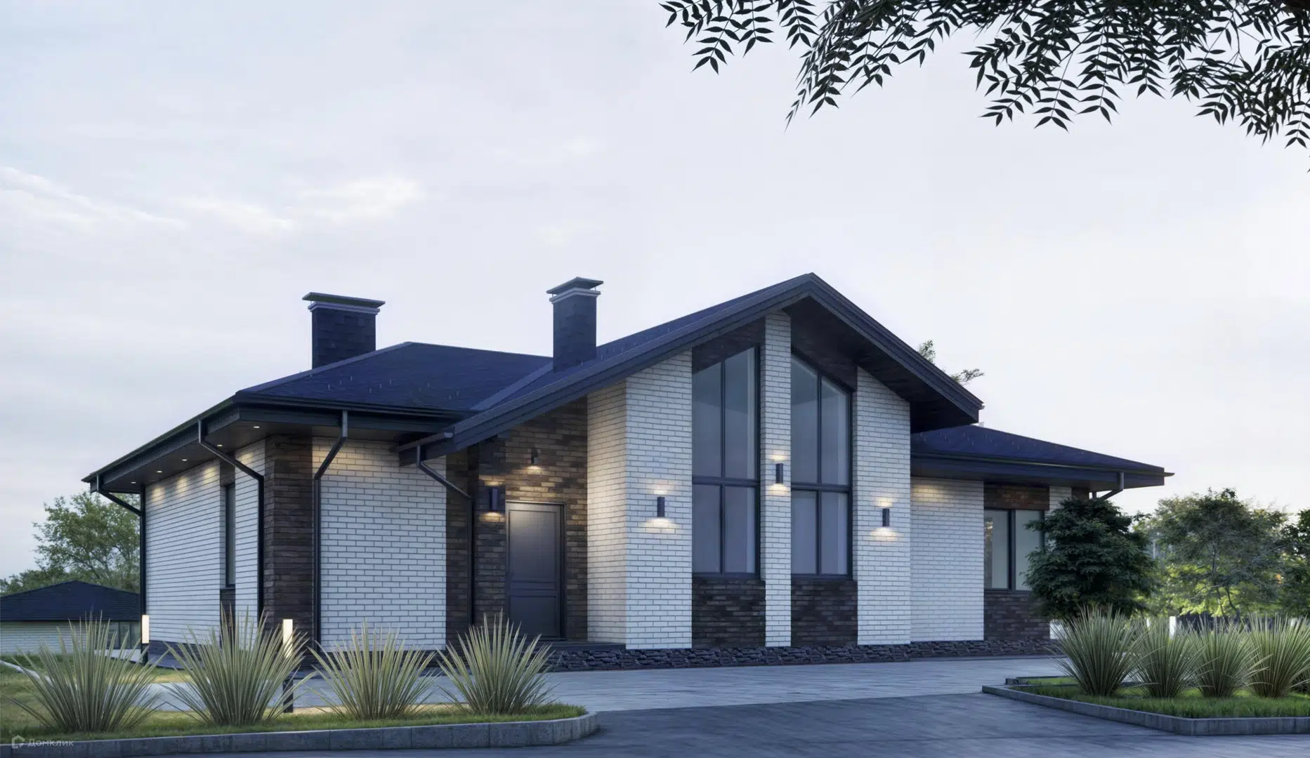 Проект дома «Дом в Кибечкасы» компании SD STROY из материала Керамические блоки площадью 149.87м² под ключ за 11400000₽ в Донецке | 1 этаж, 3 спальни, 2 санузла – Домклик