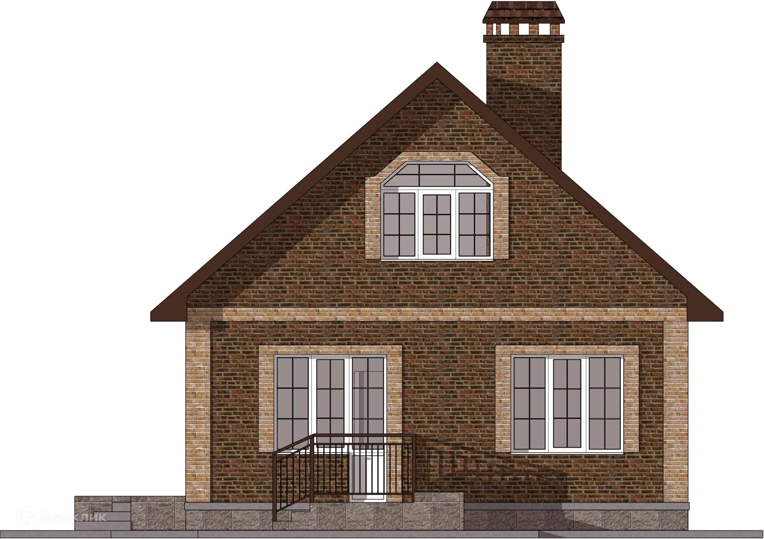 Проект дома «Дом двухэтажный 104,4 кв.м.» компании ИП Гордиенко СН из материала Газобетонные блоки площадью 104.4м² под ключ за 4400000₽ в Донецке | 2 этажа, 4 спальни, 1 санузел – Домклик