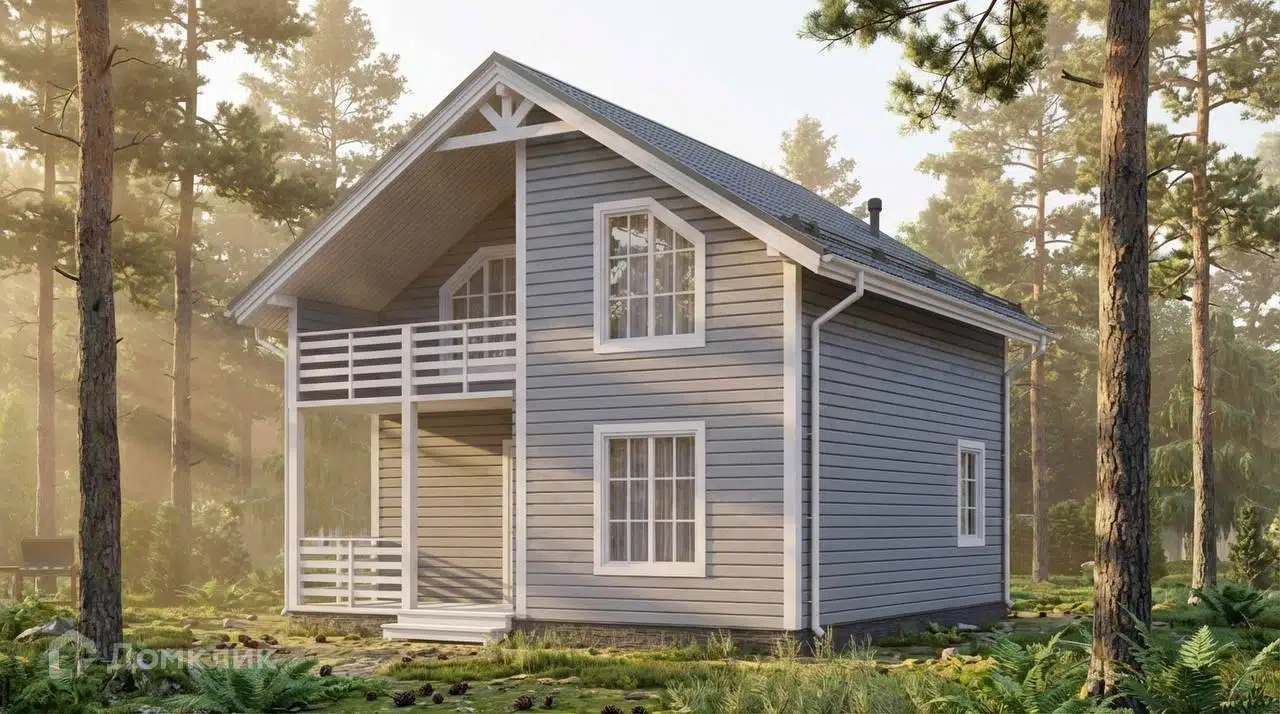 Проект дома «КД-230» компании OLLATALO из материала Каркасный дом площадью 128м² под ключ за 4716000₽ в Донецке | 2 этажа, 2 спальни, 3 санузла – Домклик