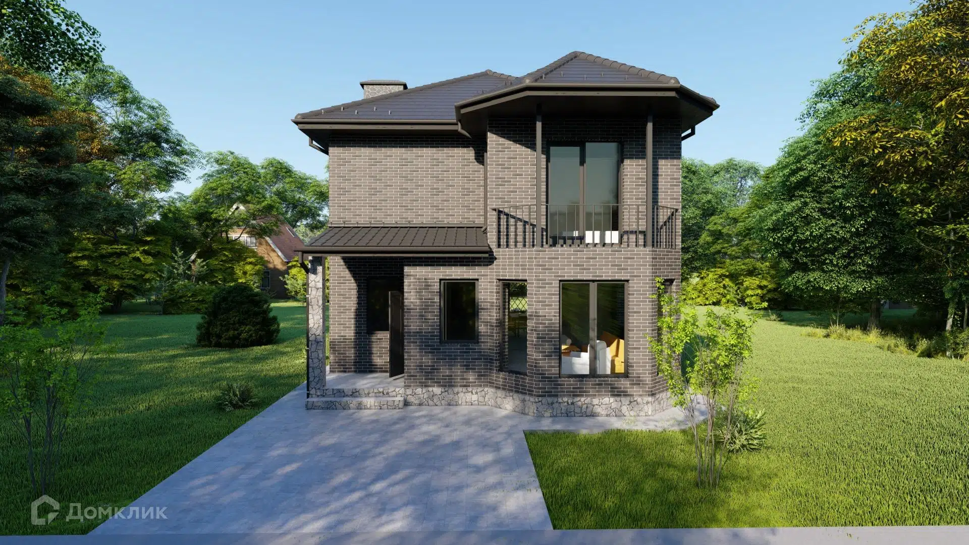 Проект дома «КС-24» компании Красный слон из материала Кирпич площадью 173.4м² под ключ за 9700000₽ в Донецке | 2 этажа, 4 спальни, 2 санузла – Домклик