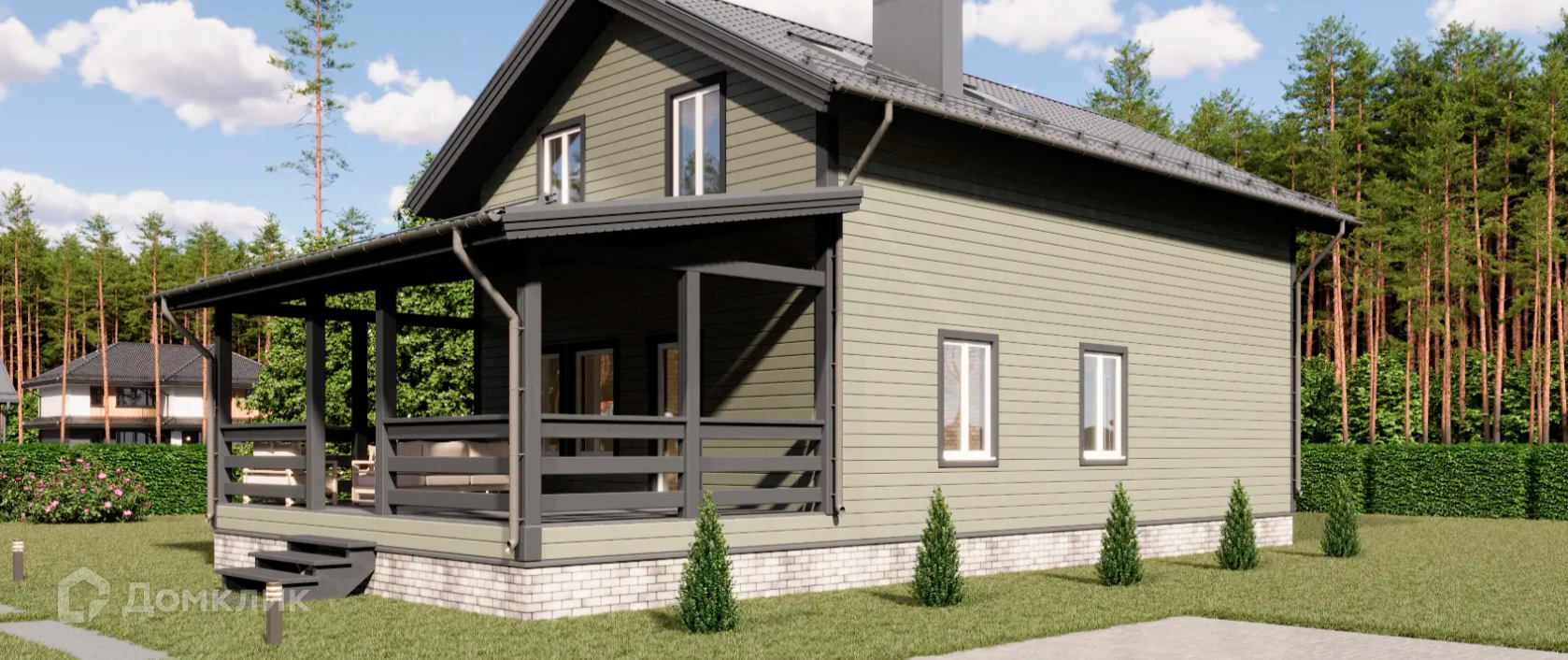 Проект дома «Оскар 2» компании ООО «Комфорт-Проект» из материала Каркасный дом площадью 142м² под ключ за 5130000₽ в Луганске | 2 этажа, 5 спален, 2 санузла – Домклик