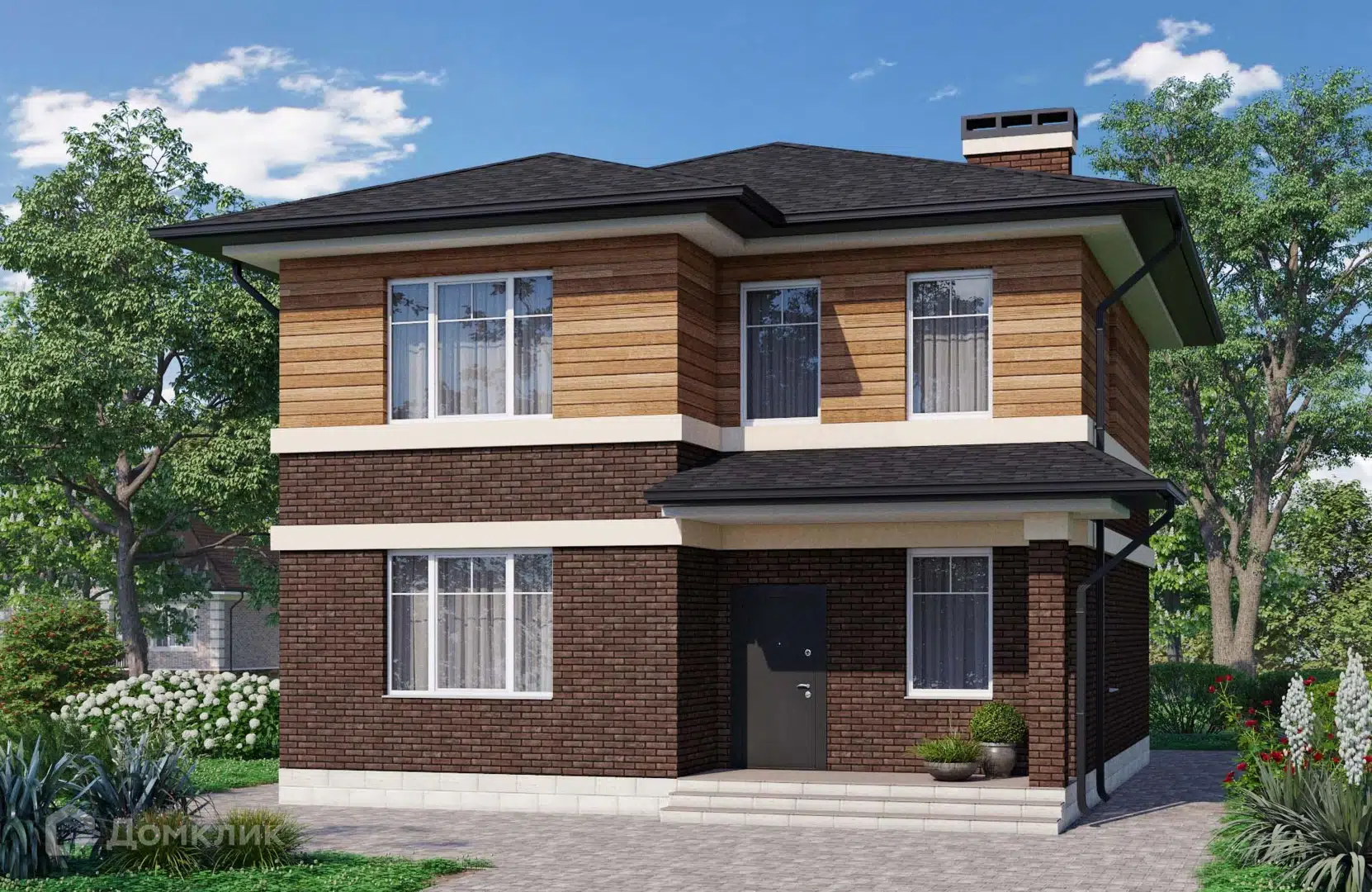 Проект дома «Проект №172» компании Новация из материала Керамические блоки площадью 145м² под ключ за 7975000₽ в Донецке | 2 этажа, 4 спальни, 2 санузла – Домклик