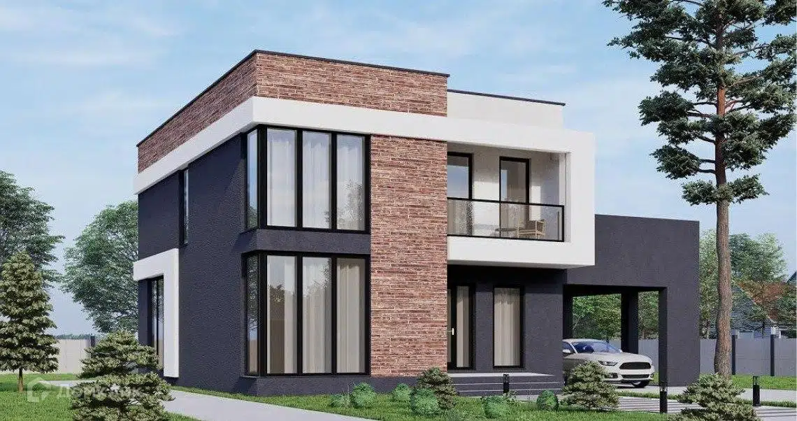 Проект дома «Милан» компании ООО «ЖИВЕМ ДОМА ДЕВЕЛОПМЕНТ» из материала Газобетонные блоки площадью 286.72м² под ключ за 9220000₽ в Донецке | 2 этажа, 4 спальни, 2 санузла – Домклик