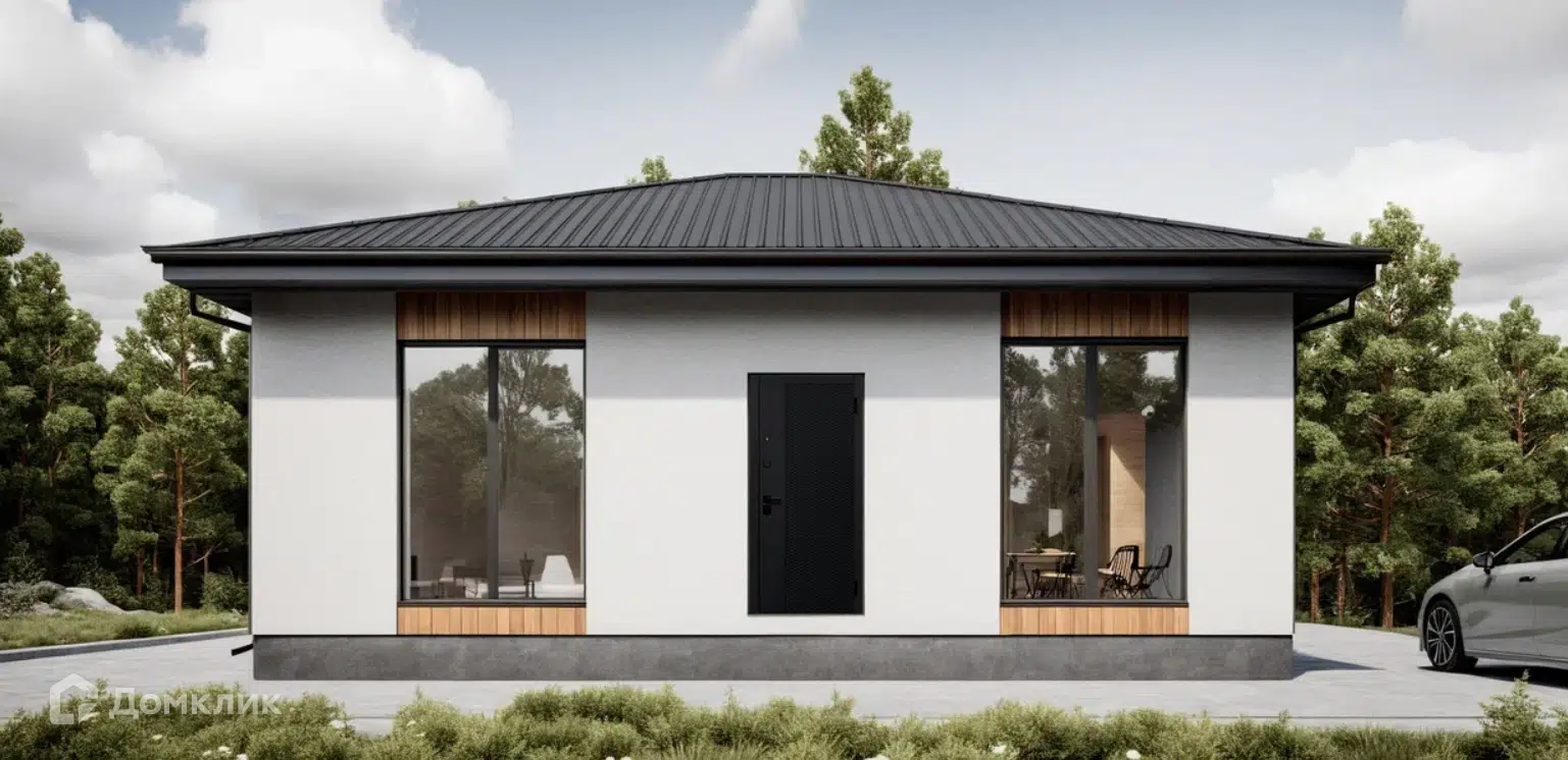 Проект дома «Мюррен» компании СК «ДОМ МЕЧТЫ» из материала Газосиликатные блоки площадью 50м² под ключ за 4450000₽ в Донецке | 1 этаж, 2 спальни, 1 санузел – Домклик