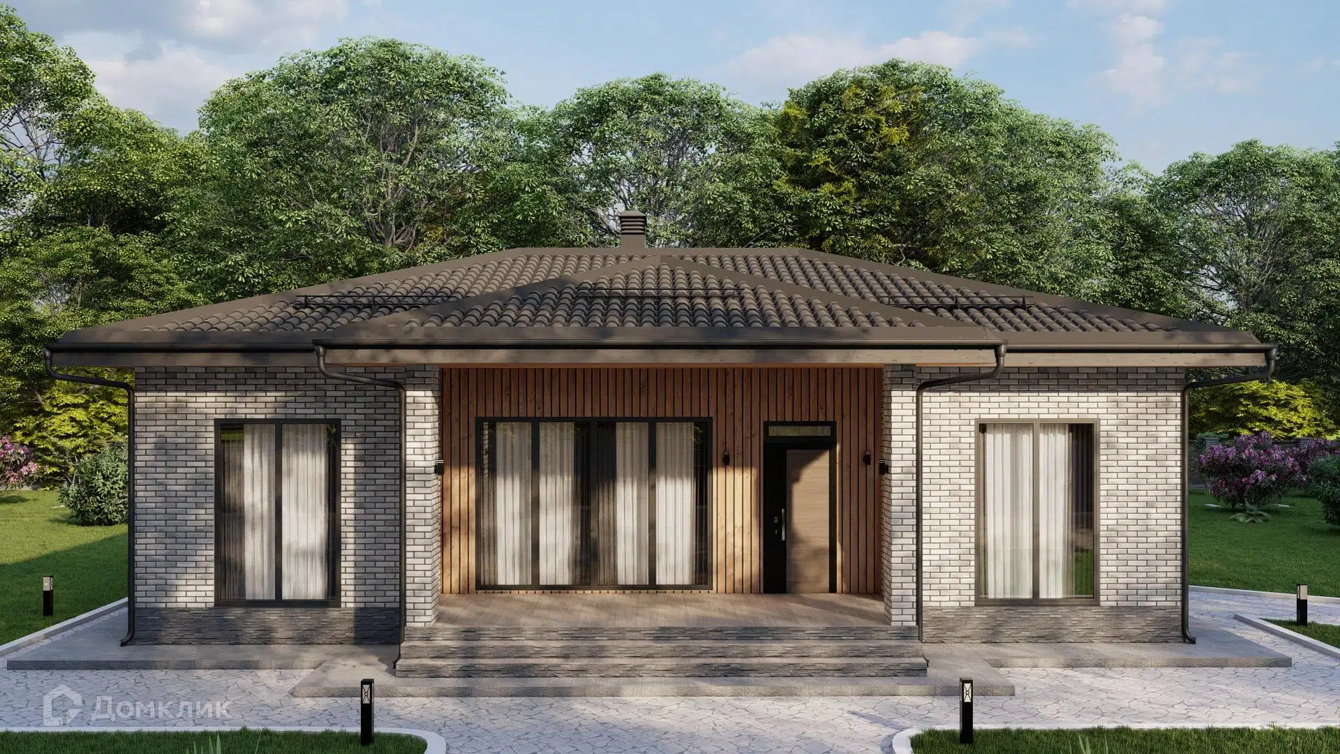 Проект дома «Одноэтажный жилой дом 112 квм» компании Строительная Компания «Алмистрой» из материала Газосиликатные блоки площадью 112м² под ключ за 5600000₽ в Донецке | 1 этаж, 3 спальни, 2 санузла – Домклик