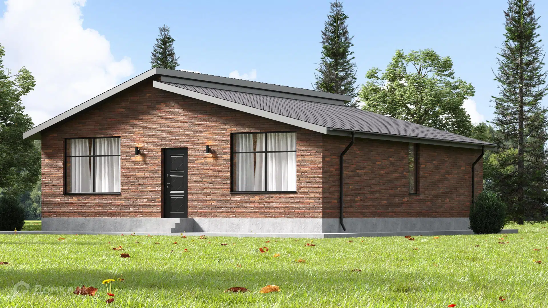 Проект дома «Жилой дом №109» компании ИП Арутюнян Аргам из материала Газобетонные блоки площадью 109м² под ключ за 7630000₽ в Донецке | 1 этаж, 3 спальни, 2 санузла – Домклик