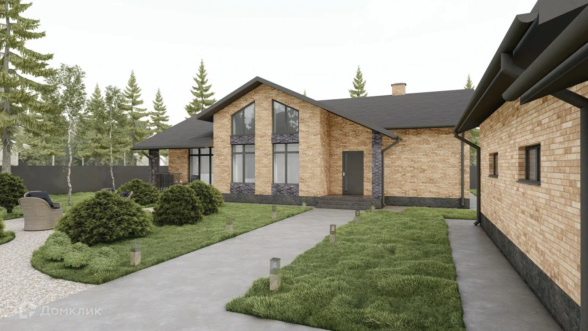 Проект дома «ТП-133» компании ООО «33 Коттеджа» из материала Газобетонные блоки площадью 133м² под ключ за 8843000₽ в Донецке | 1 этаж, 3 спальни, 2 санузла – Домклик