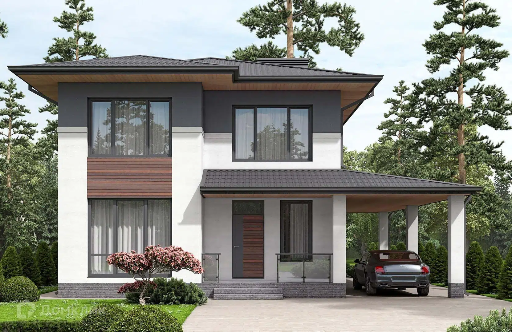 Проект дома «Проект №370-1» компании СПЕЦ ЗАСТРОЙЩИК из материала Газобетонные блоки площадью 166м² под ключ за 9650000₽ в Донецке | 2 этажа, 4 спальни, 3 санузла – Домклик