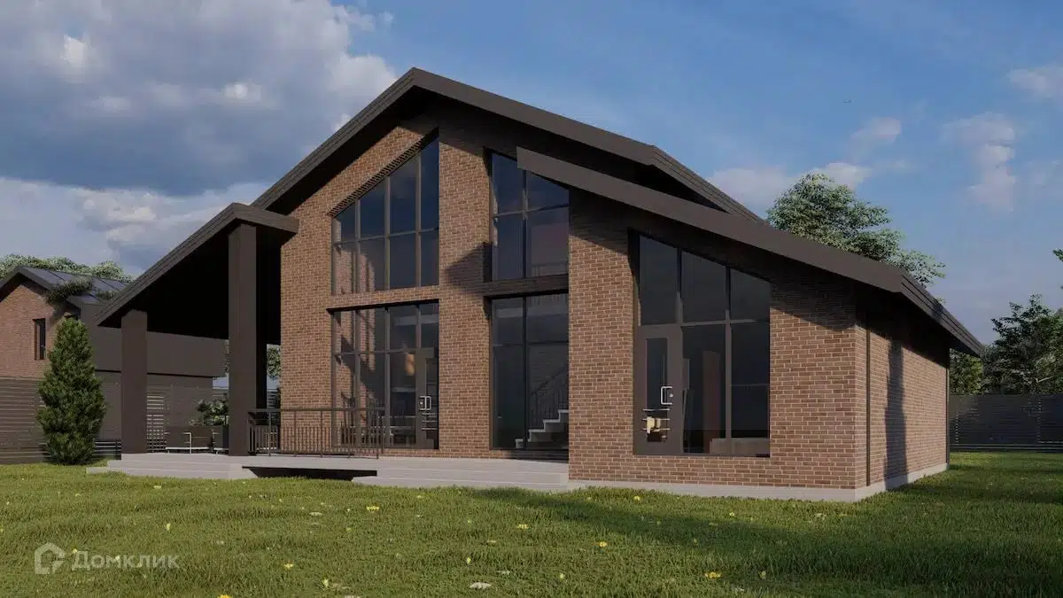 Проект дома «Двухэтажный дом с террасой» компании ООО «ЕРОСН» из материала Кирпич площадью 145м² под ключ за 7975000₽ в Луганске | 2 этажа, 4 спальни, 3 санузла – Домклик