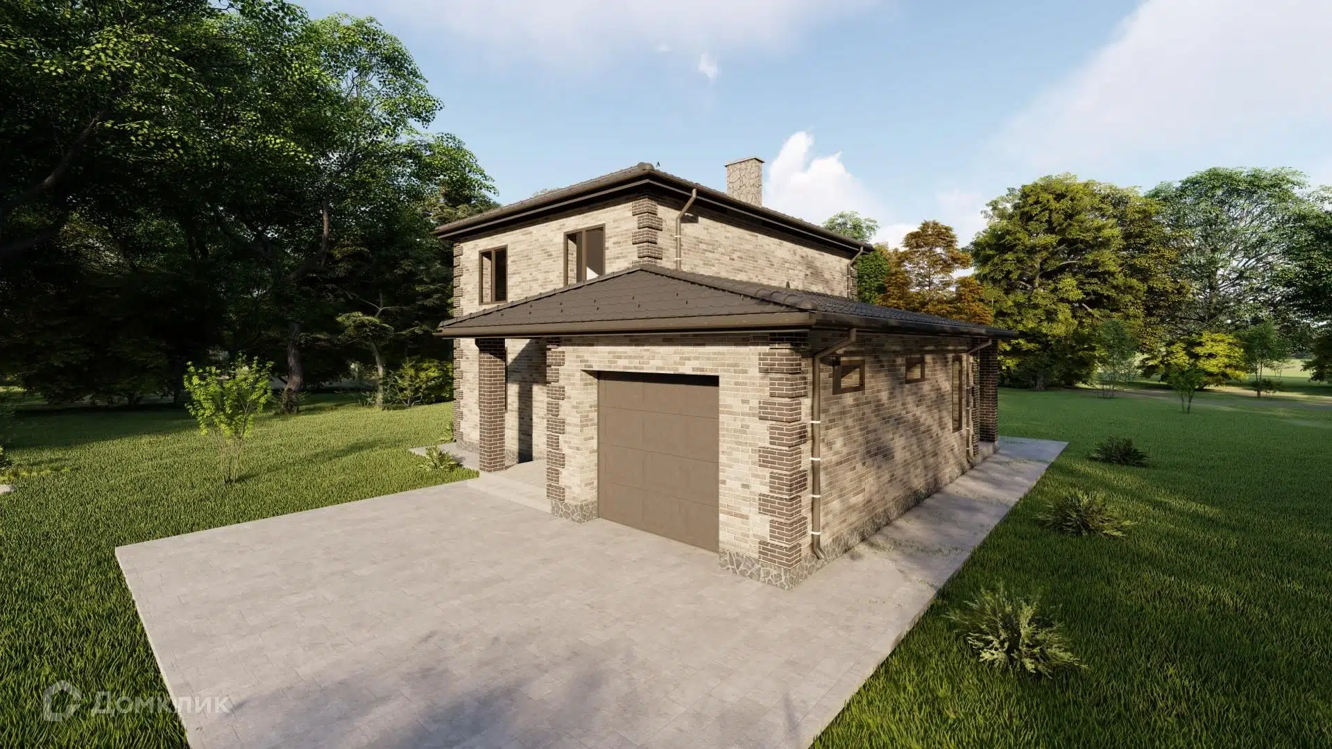 Проект дома «КС-23» компании Красный слон из материала Кирпич площадью 221.6м² под ключ за 12600000₽ в Донецке | 2 этажа, 3 спальни, 2 санузла – Домклик