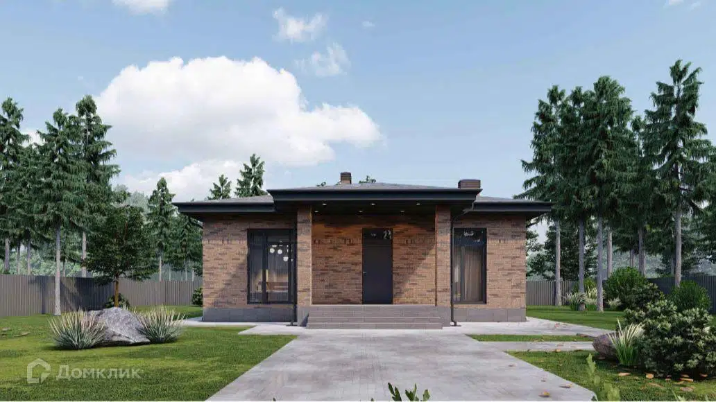 Проект дома «AS\1\100.8» компании ООО «АРИС ДЕКОР ПРО» из материала Кирпич площадью 100.8м² под ключ за 6950000₽ в Донецке | 1 этаж, 3 спальни, 1 санузел – Домклик