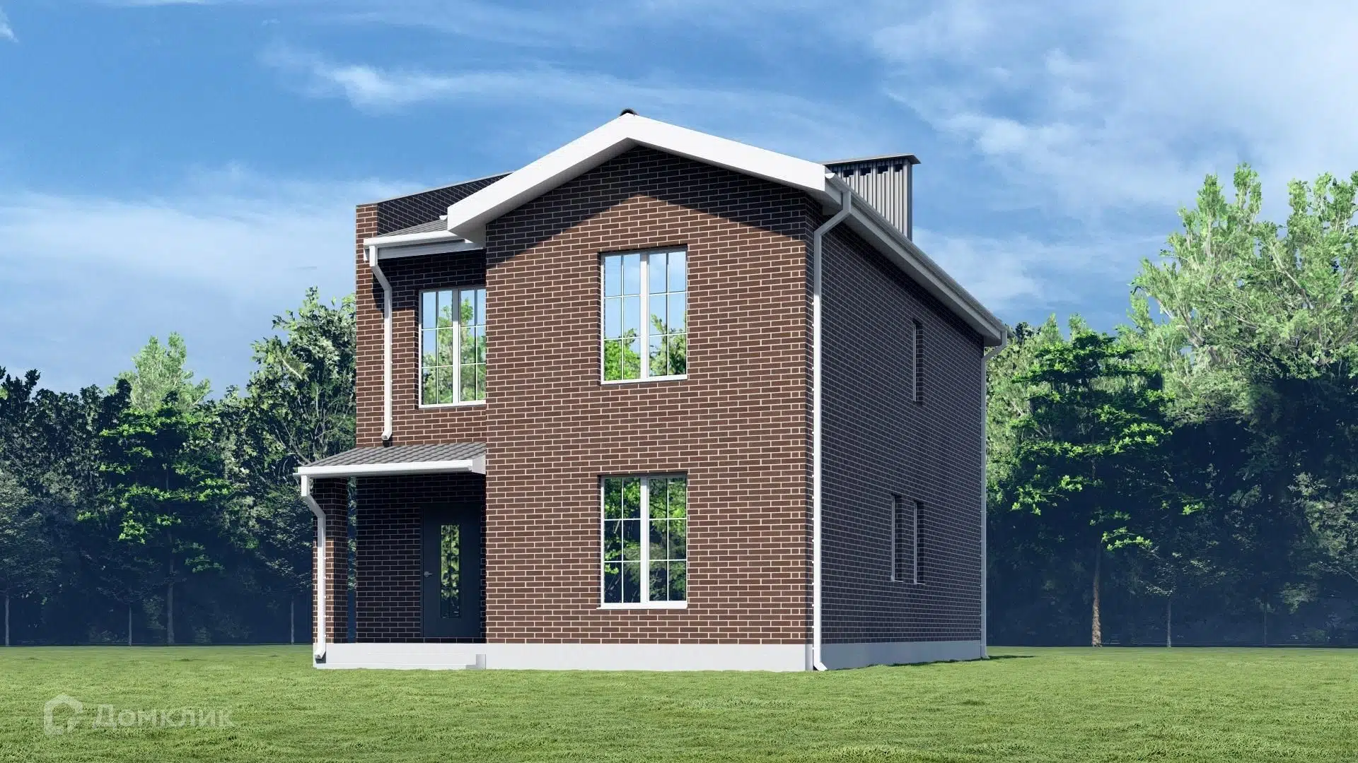 Проект дома «C-04/2026» компании СК Дом-Юг из материала Кирпич площадью 132.85м² под ключ за 9500000₽ в Донецке | 2 этажа, 4 спальни, 2 санузла – Домклик