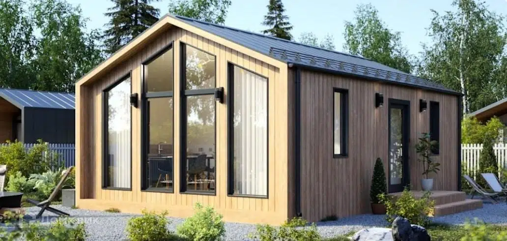 Проект дома «Барн 6x8м» компании Твой Домостроитель из материала Каркасный дом площадью 42.6м² под ключ за 3110000₽ в Донецке | 1 этаж, 2 спальни, 1 санузел – Домклик