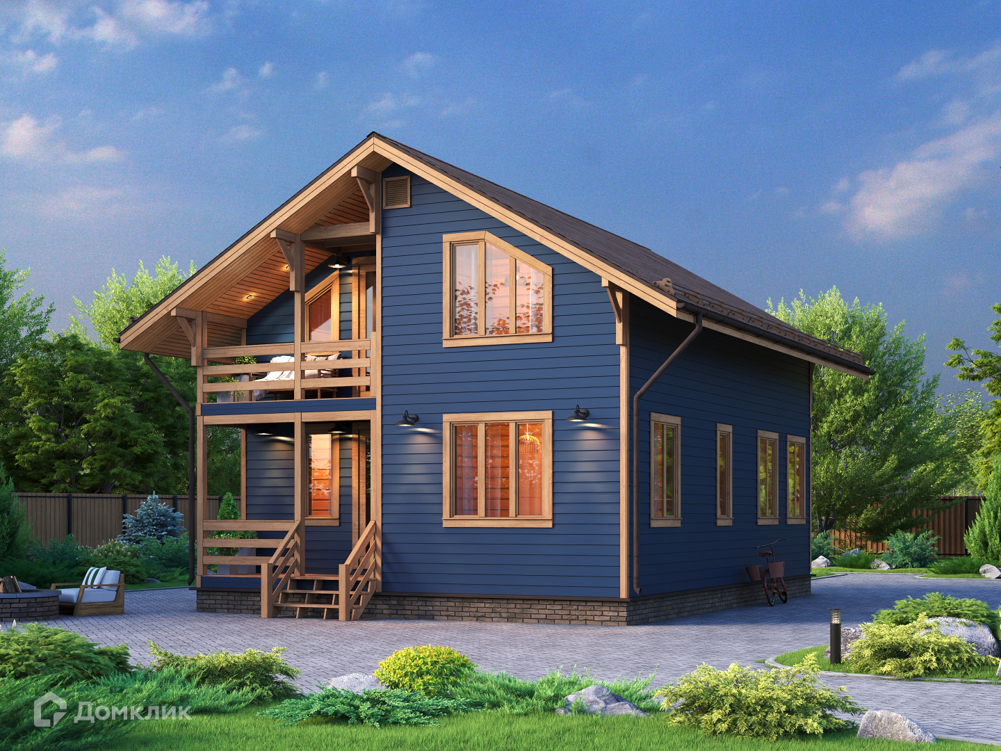 Проект дома «Варяг - 4 К-200 10х7,5 м (Заходи и Живи) В» компании Теремъ из материала Каркасный дом площадью 132.8м² под ключ за 12199102₽ в Донецке | 2 этажа, 4 спальни, 3 санузла – Домклик