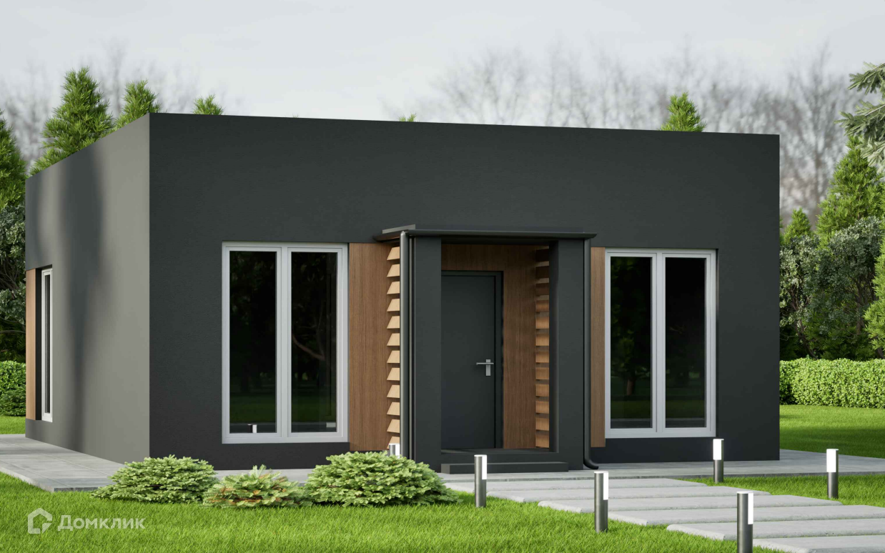 Проект дома «Крымский вечер» компании ООО «СФЕРА ПЛЮС» из материала Газобетонные блоки площадью 64.86м² под ключ за 4880000₽ в Донецке | 1 этаж, 2 спальни, 2 санузла – Домклик