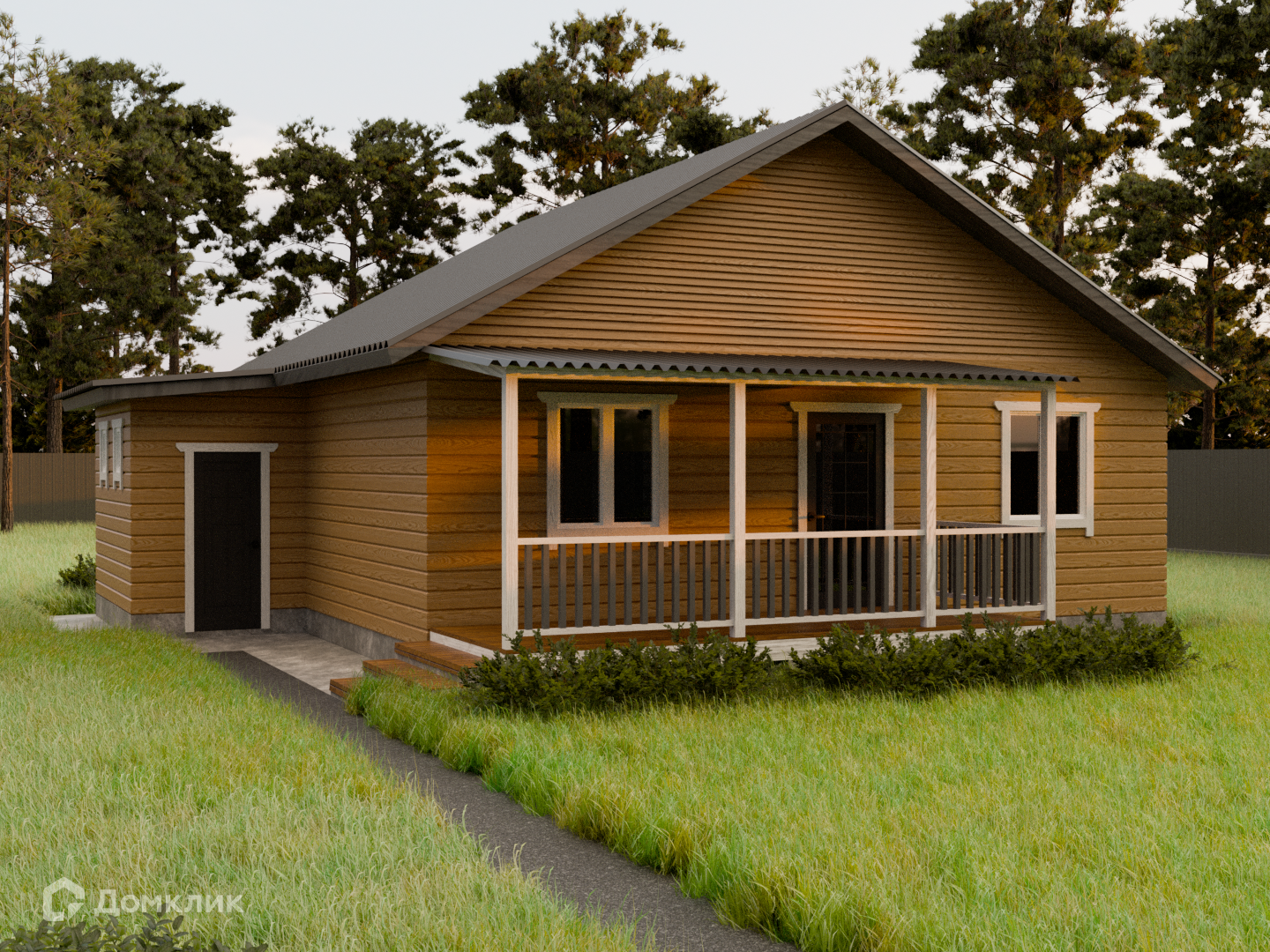 Проект дома «Дом  13» компании Агентство недвижимости № 1 из материала Профилированный брус площадью 64.16м² под ключ за 5850000₽ в Донецке | 1 этаж, 2 спальни, 1 санузел – Домклик