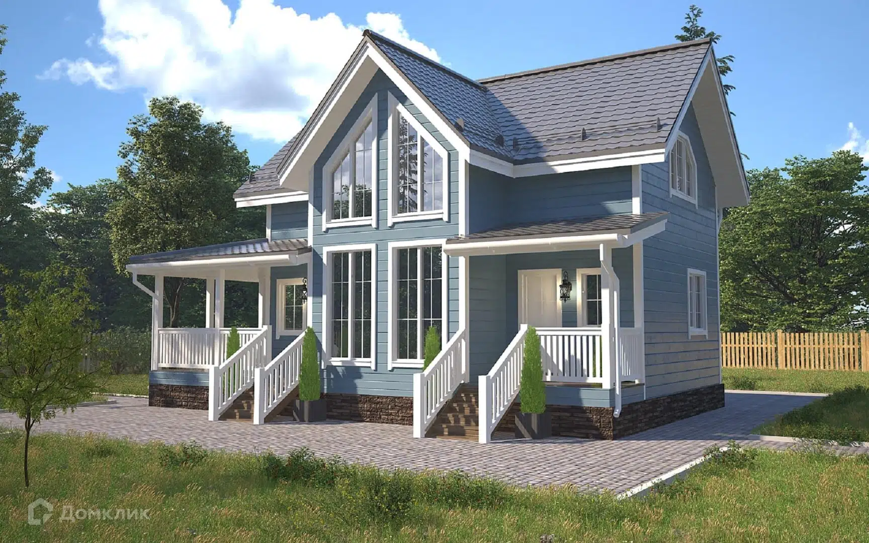 Проект дома «ДК-191 (домокомплект)» компании Теплодина из материала Панельно-каркасная технология площадью 123.6м² под ключ за 5386000₽ в Донецке | 2 этажа, 4 спальни, 2 санузла – Домклик