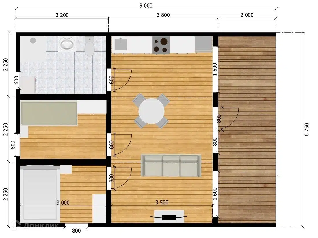 Планировка 1 этажа