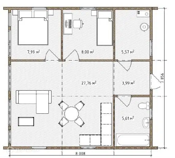 Планировка 1 этажа