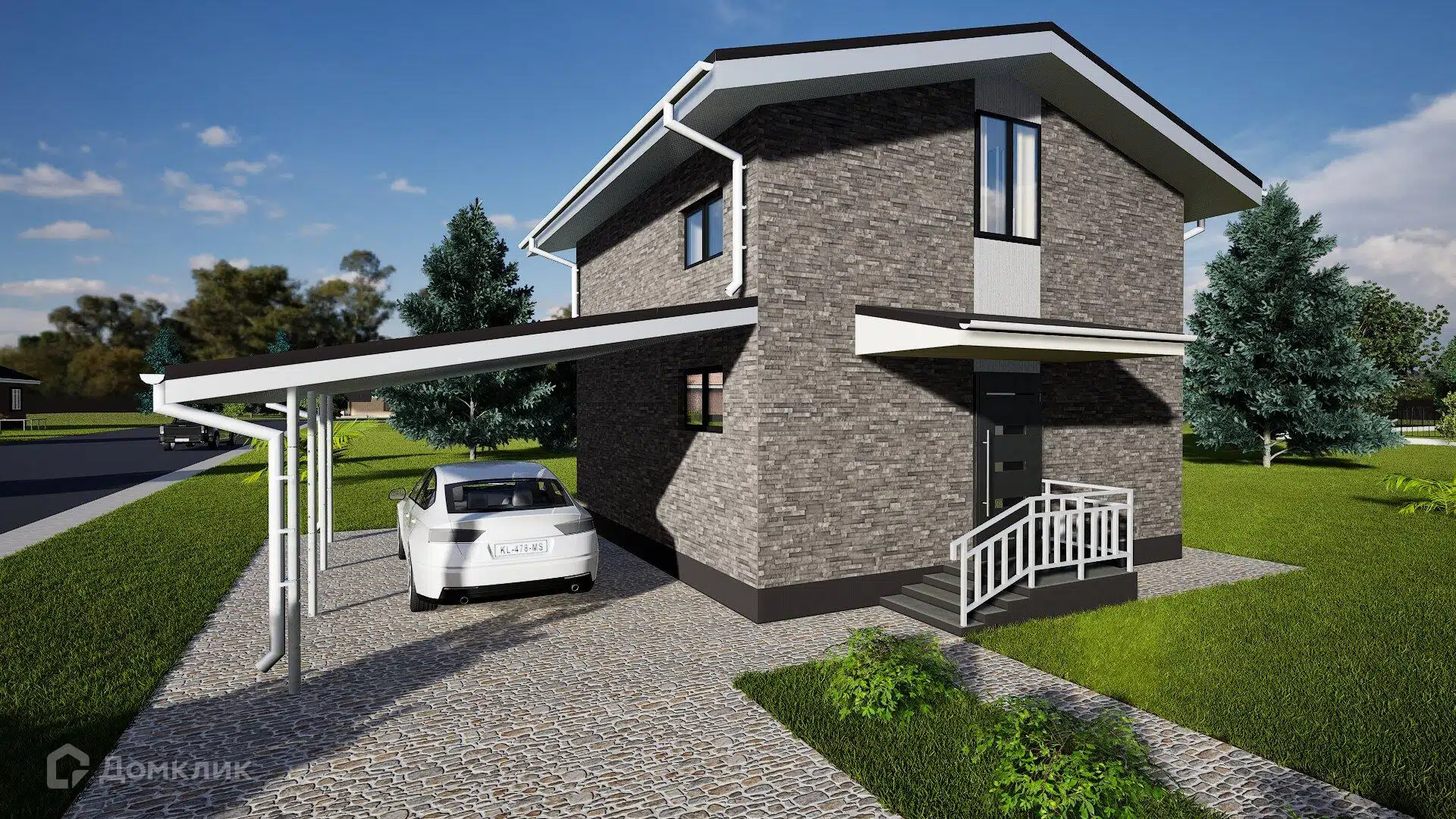 Проект дома «Удачный н1» компании «Наша Маша»(ИП Каткова А.В.) из материала Газобетонные блоки площадью 95.42м² под ключ за 4750000₽ в Донецке | 2 этажа, 2 спальни, 2 санузла – Домклик