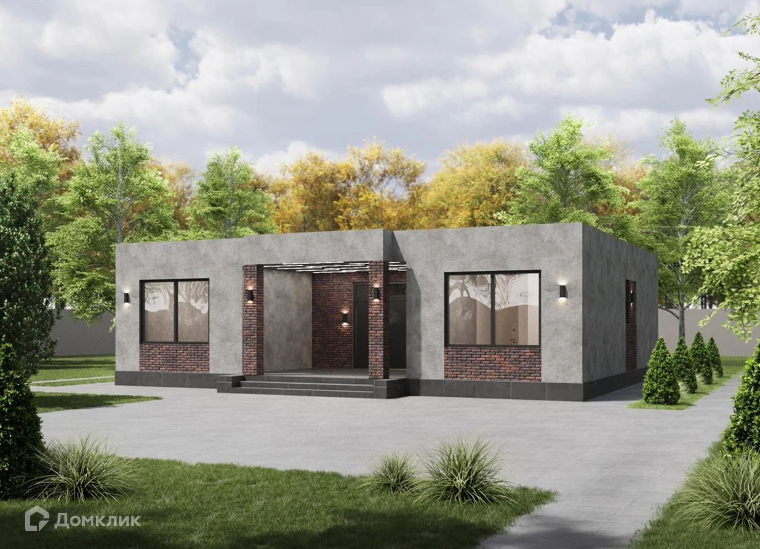 Проект дома «Хайтек Д1» компании ИП Калмыков Николай Викторович из материала Газосиликатные блоки площадью 141.3м² под ключ за 7550000₽ в Донецке | 1 этаж, 5 спален, 2 санузла – Домклик