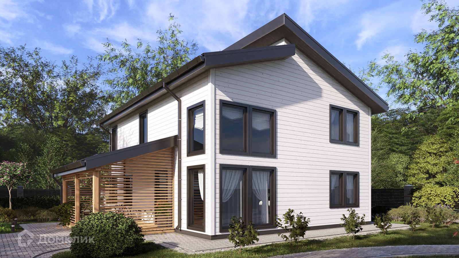 Проект дома «СВОЙ 257» компании СВОЙ из материала Каркасный дом площадью 148м² под ключ за 11853236₽ в Луганске | 2 этажа, 4 спальни, 2 санузла – Домклик