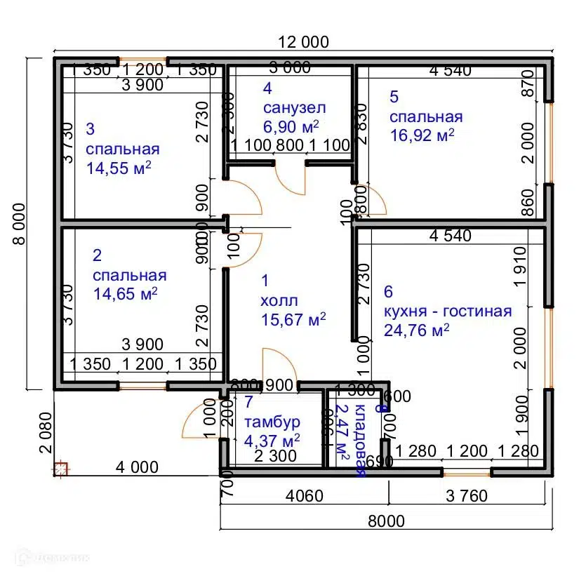 Планировка 1 этаж этажа