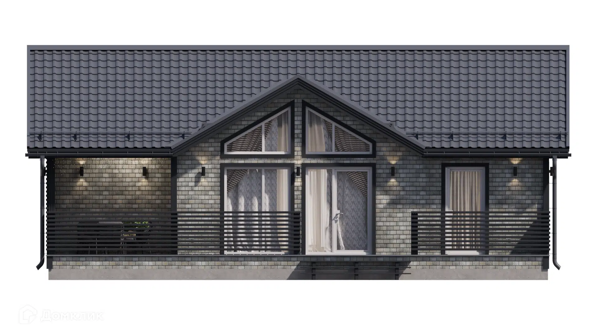 Проект дома «Аксель 183-М» компании ООО «Комфорт-Проект» из материала Каркасный дом площадью 117м² под ключ за 10325000₽ в Донецке | 1 этаж, 3 спальни, 1 санузел – Домклик