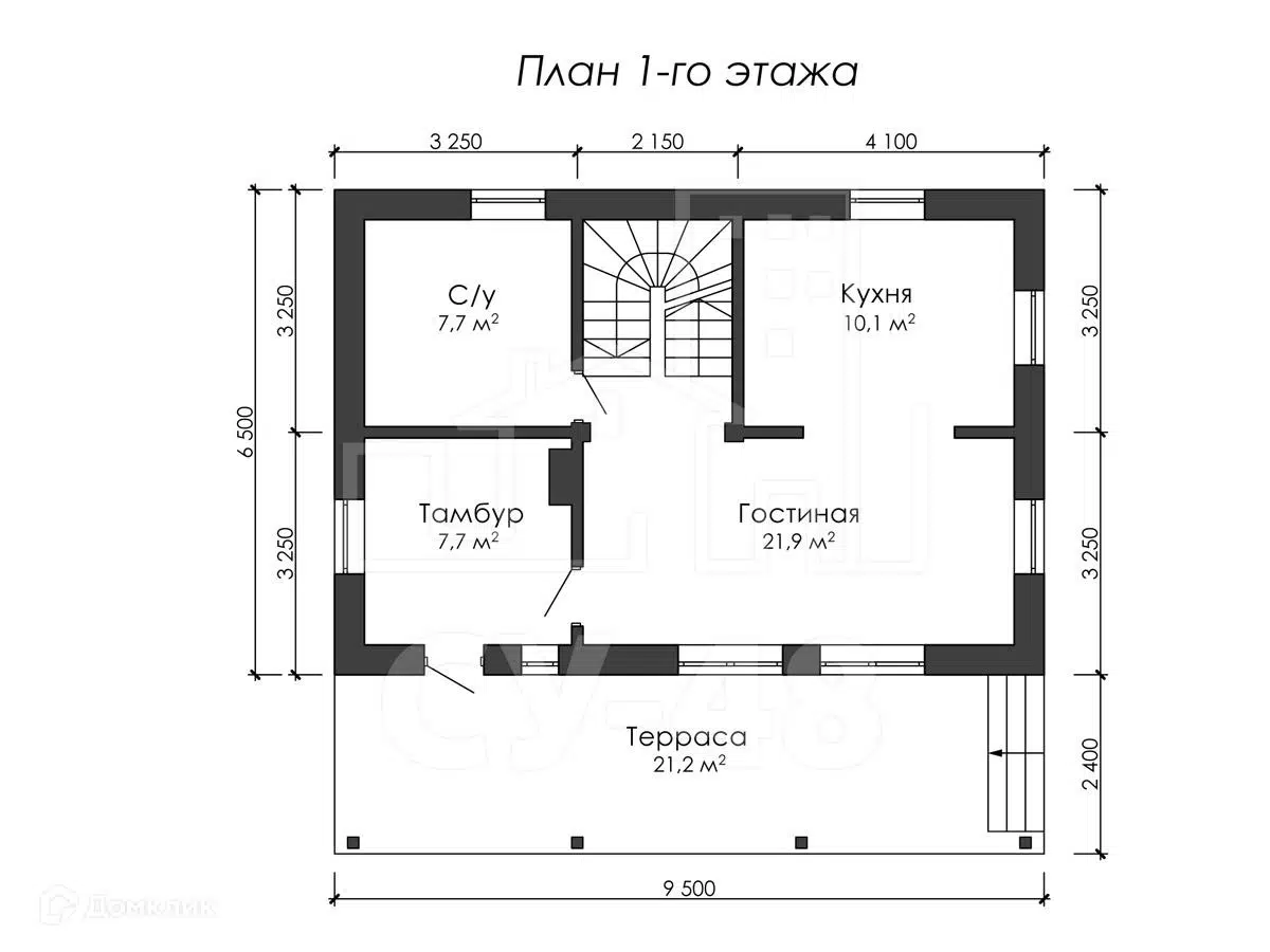 Планировка 1 этажа