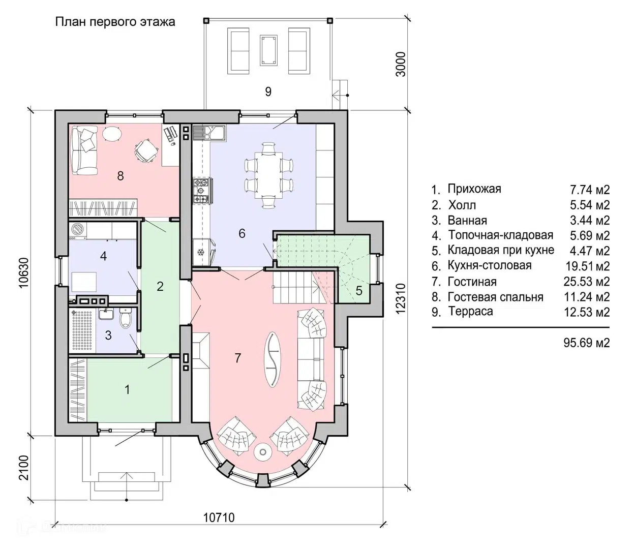 Планировка 1 этаж этажа